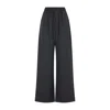 The Frankie Shop Dark Grey Virgin Wool Baxter Plaid Track Pants In Blue