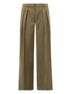 The Frankie Shop Daytona Pleated Trousers In Green