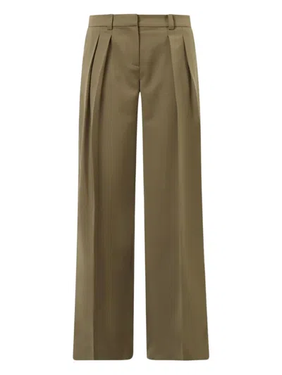 The Frankie Shop Daytona Pleated Trousers In Green