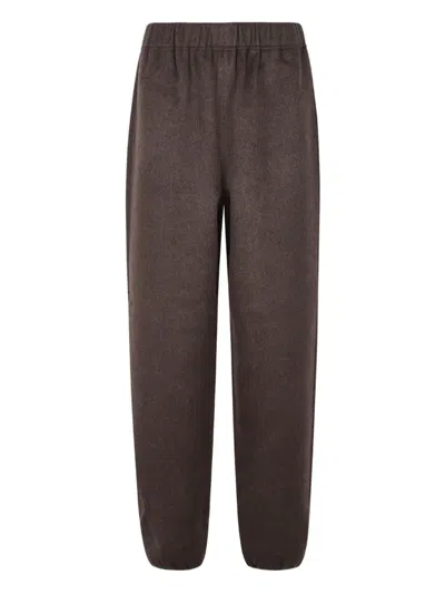 The Frankie Shop Delancey Wool Joggers In Brown