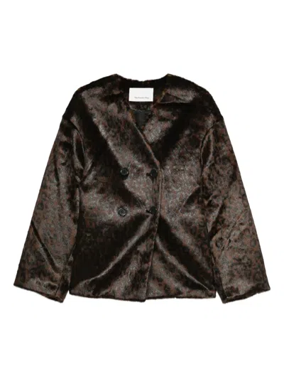 THE FRANKIE SHOP DOUBLE-BREASTED PATTERNED JACKET