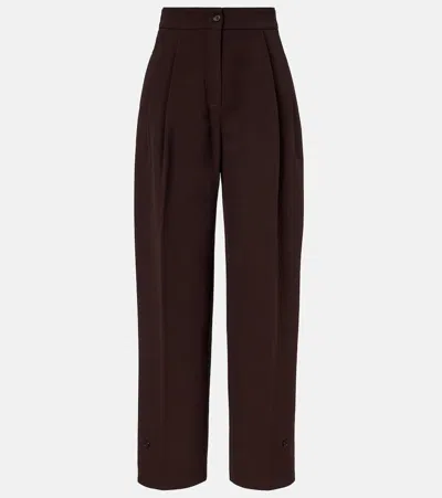 The Frankie Shop Doyer Wide-leg Pants In Brown