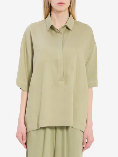 The Frankie Shop Eda Fluid Polo Shirt In Multi