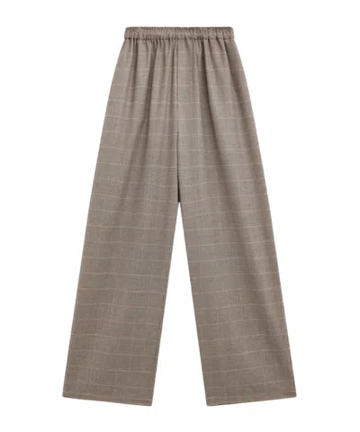 The Frankie Shop Elastic Waist Casual Pants In Gray