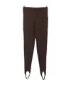 The Frankie Shop Elastic Waist Leggings In Brown