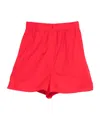 The Frankie Shop Elastic Waist Shorts In Red
