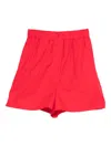 The Frankie Shop Elastic Waist Shorts In Red