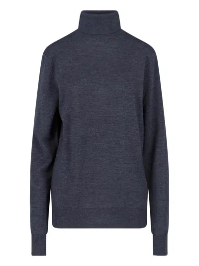 The Frankie Shop Eve Turtleneck Sweater In Gray