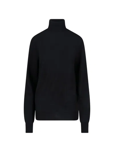 The Frankie Shop Eve Thin Roll-neck Sweater In Black