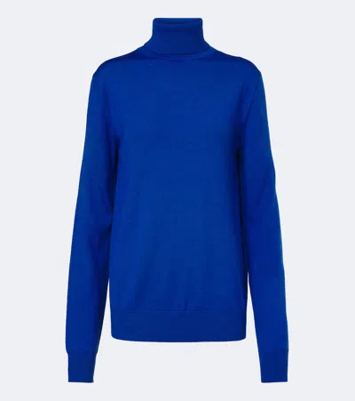 The Frankie Shop Eve Wool Turtleneck Sweater In Blue