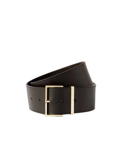 The Frankie Shop Evro Leather Belt In Brown