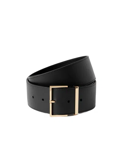 The Frankie Shop Evro Leather Belt In Metallic