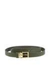 The Frankie Shop Evro Suede Belt In Green