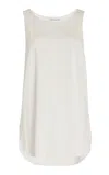 The Frankie Shop Alma Oversized Knit Tank Top In White