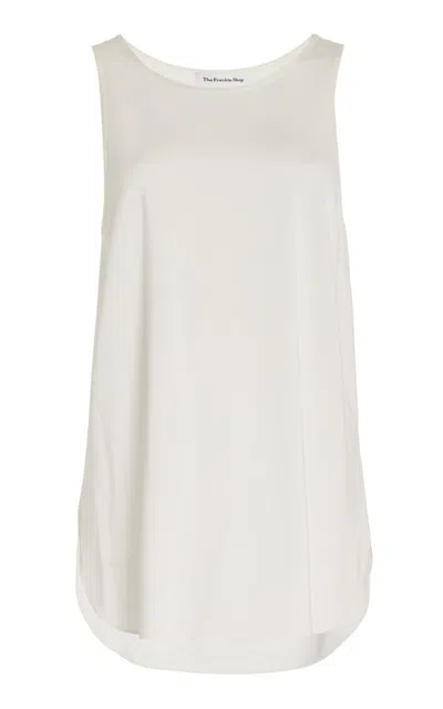 The Frankie Shop Alma Oversized Knit Tank Top In White