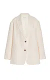 The Frankie Shop Exclusive Bea Oversized Woven Blazer In Pink