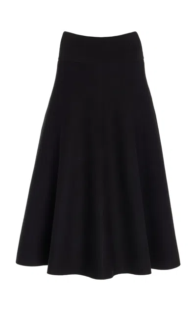 The Frankie Shop Exclusive Gabrielle Knit Midi Skirt In Black