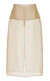 The Frankie Shop Exclusive Peri Silk-blend Chiffon Midi Skirt In Neutral