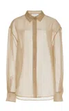 THE FRANKIE SHOP EXCLUSIVE PERI SILK-BLEND CHIFFON SHIRT