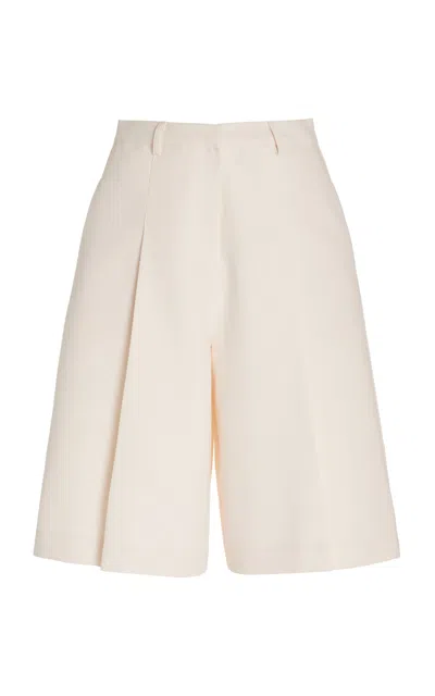 The Frankie Shop Exclusive Pleated Suit Shorts In Pink