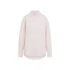 The Frankie Shop Faded Pink Cotton Ornella Side Button-up Shirt In Pink