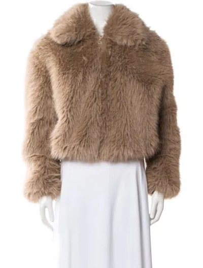 Pre-owned The Frankie Shop Faux Fur Jacket In Blue