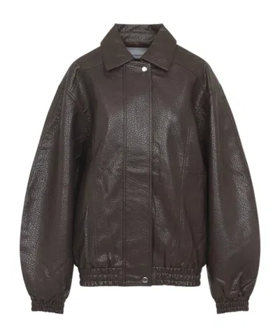 THE FRANKIE SHOP FAUX LEATHER CASUAL JACKET