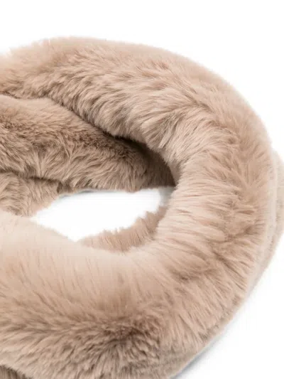 The Frankie Shop Ginevra Faux Fur Scarf In Neutral