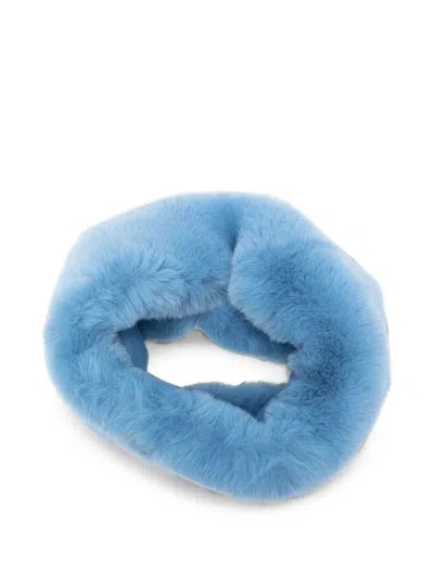 The Frankie Shop Ginevra Faux Fur Scarf In Blue