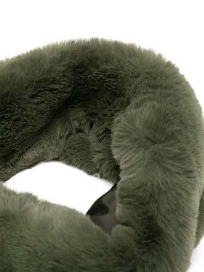 The Frankie Shop Faux-fur Snood Scarf In Green