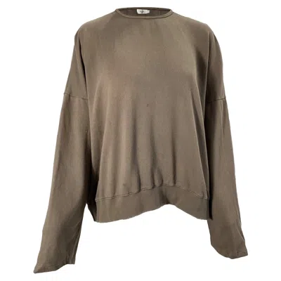 The Frankie Shop Frankie Shop Basel Crew Neck Sweater In Brown Cotton