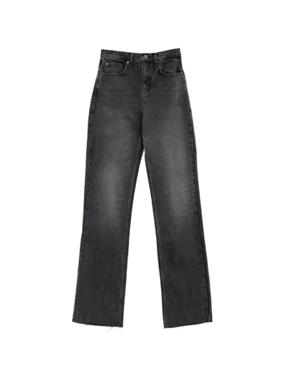 The Frankie Shop Frankie Shop Grey Wash Cotton Jeans In Gray