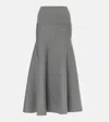The Frankie Shop Gabrielle Knitted Midi Skirt In Grau