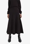 The Frankie Shop Black Gabrielle Maxi Skirt In Purple