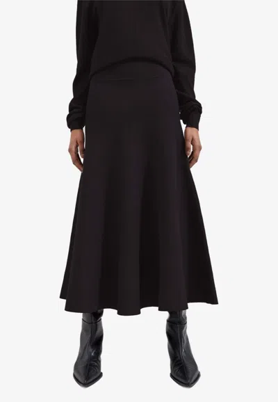 The Frankie Shop Black Gabrielle Maxi Skirt In Purple