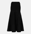 The Frankie Shop Exclusive Gabrielle Knit Midi Skirt In Schwarz