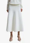The Frankie Shop Exclusive Gabrielle Knit Midi Skirt In White