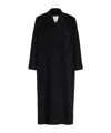 The Frankie Shop Womens Black Gaia Double-breasted Wool-blend Coat In Black
