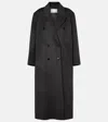 The Frankie Shop Gaia Double-breasted Wool-blend Coat In Black
