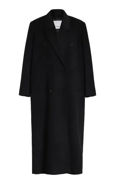 The Frankie Shop Black Gaia Double Breasted Coat
