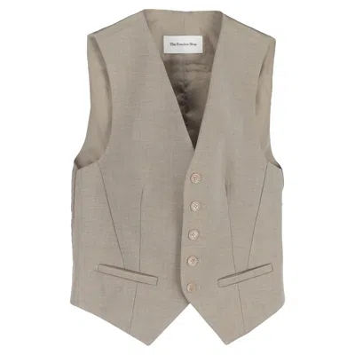The Frankie Shop Gelo Waistcoat In Grey Lyocell In Gray