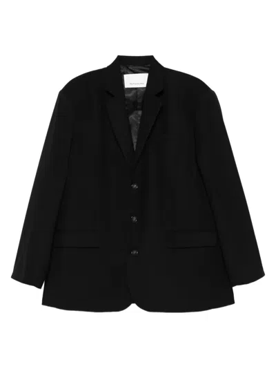 The Frankie Shop Gelso Flap-pocket Single-breasted Blazer In Black