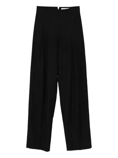 The Frankie Shop Gelso Pleated Trousers In Black