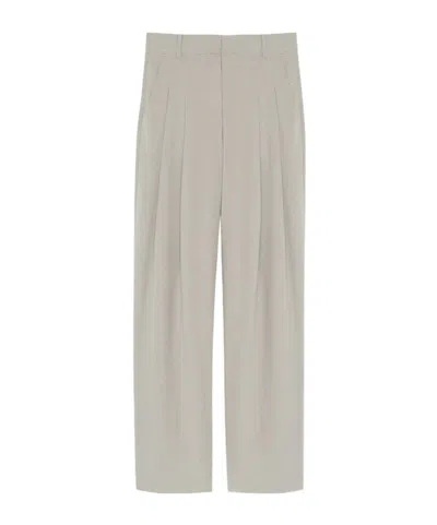 The Frankie Shop Gelso Pleated Trousers In Gray
