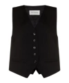 The Frankie Shop Gelso Single-breasted Wool Waistcoat In Black