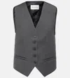 The Frankie Shop Gelso Grain De Poudre And Satin Vest In Dark Grey
