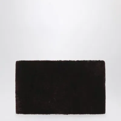 The Frankie Shop Ginevra Brown Faux Fur Scarf In Black