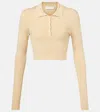 The Frankie Shop Giselle Cropped Polo Sweater