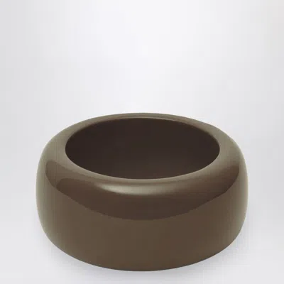 The Frankie Shop Glossy Tfs Bracelet In Khaki In Brown