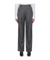 The Frankie Shop Womens Gelso Pleated Woven-twill Trousers Dark Grey Melange Xs